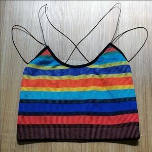 colorful striped tank top